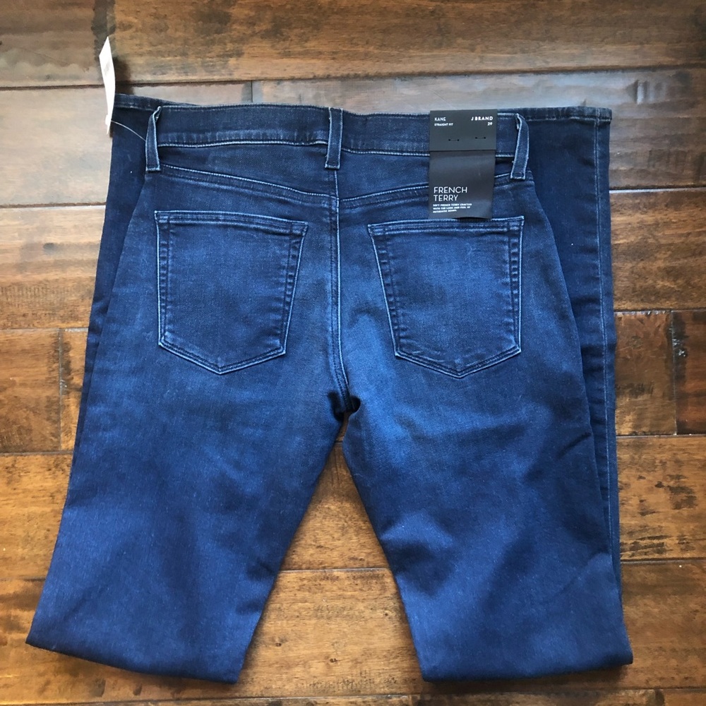 J Brand Kane Pinniped Blue French Terry Straight Fit Jeans Size 29"x32" NWT - Picture 11 of 13